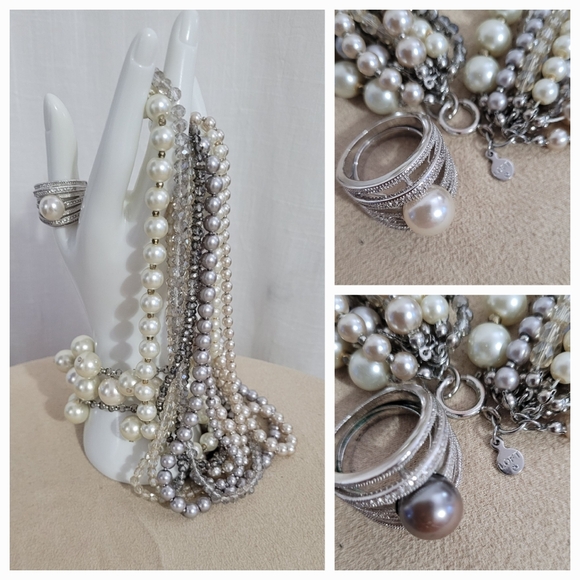 Multi-Strand Pearl Necklace - Picture 5 of 8